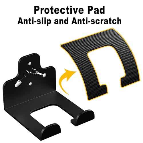 Garage Organization Storage Trimmer Rack, Garden Power Tool Hanger for Grass Trimmer, Hedge Trimmer, Garden Tools, Heavy Duty Weed Whackers Holder Wall Mounted Tool Organizer, 1 Pack