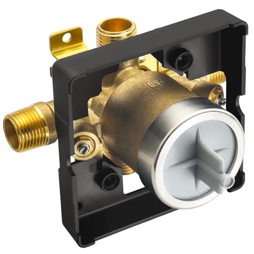 RJDIBAN Shower Valve for Delta R10000-UNWS - Tub & Shower With Stop, 4 Port Brass