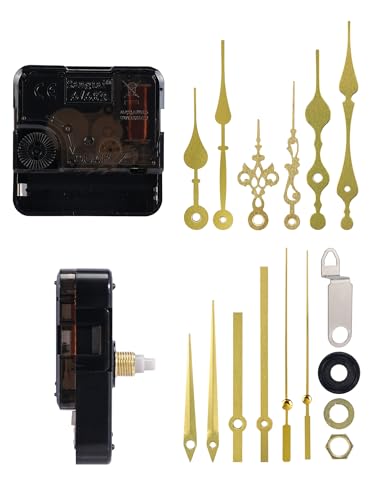Sangtai 6168S Clock Mechanism Replacement 13mm Shaft Gold Hands 0.22 in Thread