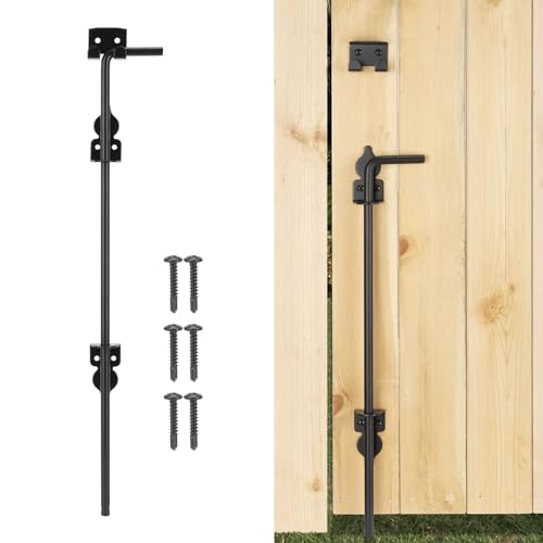 18 Inch Heavy-Duty Black Cane Bolt Drop Rod for Gates, 1 Pack - EVCUHASL