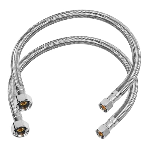 KAINGA 20-Inch Braided Stainless Steel Faucet Supply Line 3/8