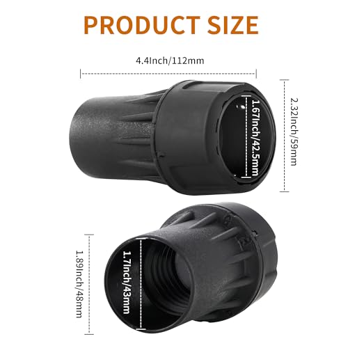 DWV9000 Universal Quick Connector for DeWalt Dust Extractors, 1-1/4 Inch Vacuum Hose Dust Collection Adapter, Vacuum Attachments Fits Sanders, Miter Saws, Table Saws, and Various Tools & Shrouds (1)