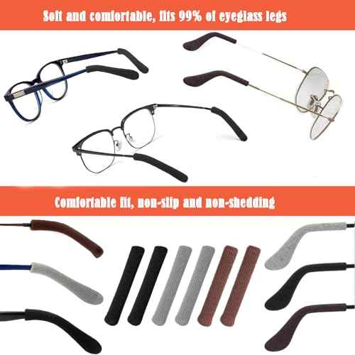 Glasses Ear Cushion, Eyeglasses Temple Tips Sleeve Protectors, Eyeglass Ears Behind Guards Ends Arm Covers