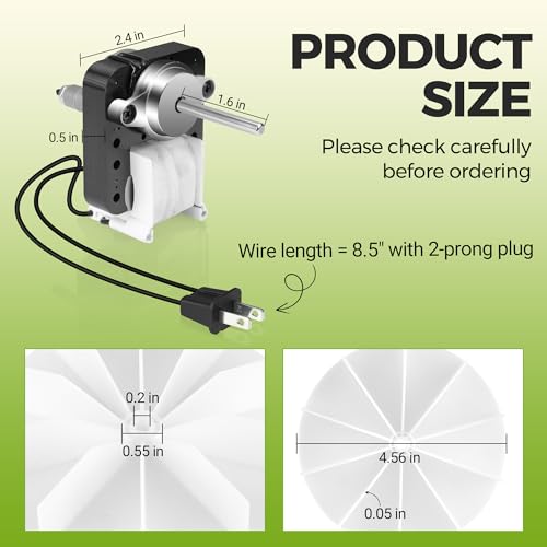 PandEELS 2 Pack Universal Bathroom Fan Motor Replacement for Nu-Tone B-roan Exhaust Fan