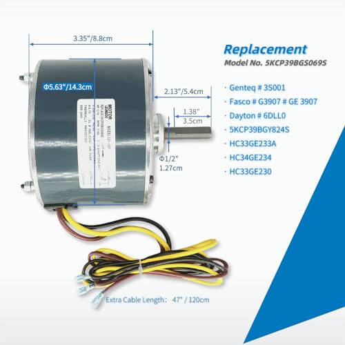 LEUNGOO 1/10HP Condenser Fan Motor Replacement for Carrier 5KCP39BGS069S