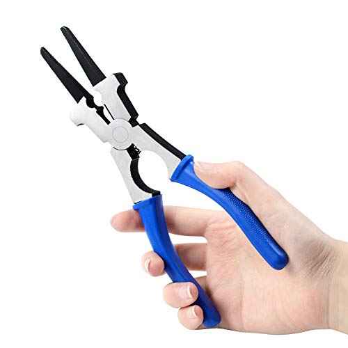 8.5-Inch MIG Welding Pliers with Flat Face Hammer Nozzle Cleaner Multifunction Welding Pliers with Spring Loaded Strong Hand Tools Professional Welding Soldering Tool