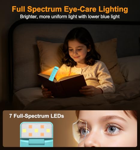 Gritin 2026 Gen 2 Rechargeable Blue Book Light 2-in-1 Reading & Torch