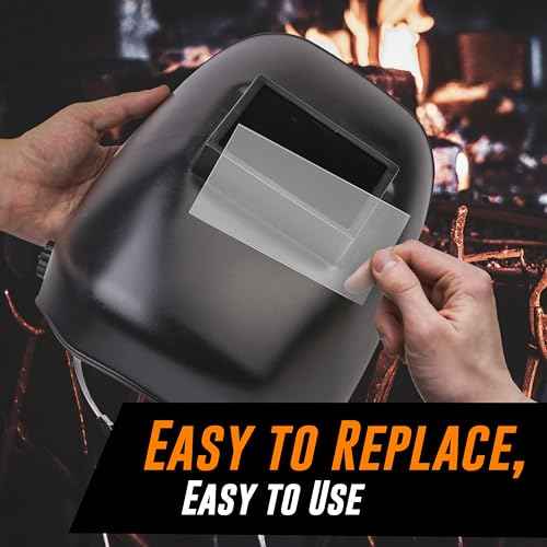 Mutt Tools 10 Pack Clear Welding Lens 2x4.25 - Premium 0.04" Thick Replacement Welding Helmet Lenses - Clear Lens for Welding Hood - Standard Size Welding Shield Lens