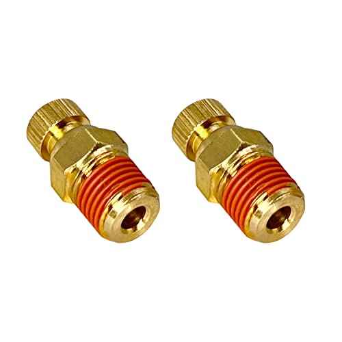 Air Compressor Tank Drain Cock, LIONMAX 1/4'' NPT Brass Tank Drain Valve Replacement Part, 2 PCS