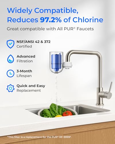 Waterdrop Blue 6-Pack Faucet Filter Replacement for PUR Water Filters