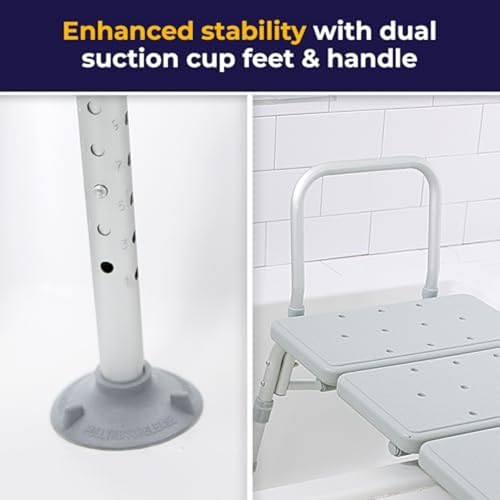 Drive Medical Height Adjustable Tub Transfer Bench for Safe Bathing