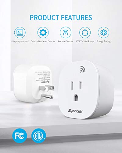 Wireless Remote Control Outlet Kit for Household Appliances - 100ft Range, FCC & ETL Certified, 3 Outlets + 1 Remote