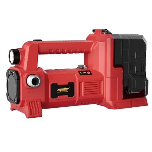 Danero Red Cordless Water Transfer Pump for Milwaukee 18V Battery – Self-Priming, 9 GPM