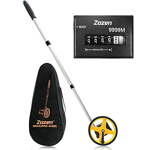 Zozen 6-Inch Measuring Wheel in Meters, Telescopic Calibrated