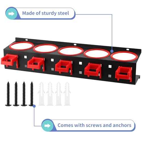 MOLIGOU 2 Pcs Spray Bottle Storage Rack, Wall Mount Bottle Organizer Car Detailing, Steel Spray Bottle Holder