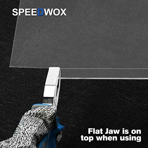 SPEEDWOX 6 Inches Breaker Grozer Pliers Breaking Pliers Professional Breaking and Grozing Pliers Nibble Glass for Stained Glass Work Tool