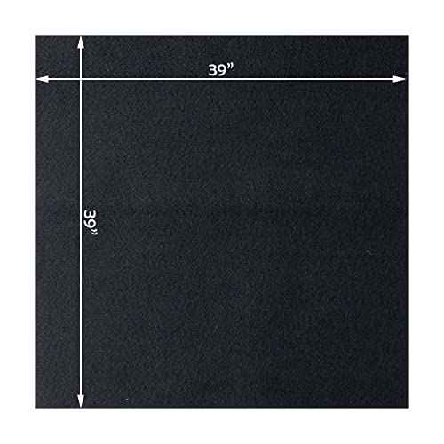 Fireproof Felt Welding Blanket Flame Retardant Fabric up to 1800¡ÆF Heat Shield for Wood Stove Smoker Grill Insulation Blanket Fire Pit Mat Fireplace Floor Protector 39x39 inches