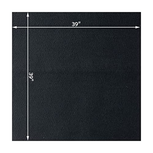 Fireproof Felt Welding Blanket Flame Retardant Fabric up to 1800¡ÆF Heat Shield for Wood Stove Smoker Grill Insulation Blanket Fire Pit Mat Fireplace Floor Protector 39x39 inches