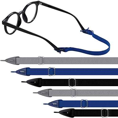 Oudain 6 Pack Kids Glasses Strap Adjustable Sunglasses Lanyard Eyeglass Holder Strap Around Neck Eyeglass Band for Sports(Simple Color)