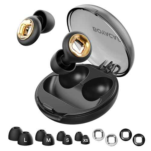 Ear Plugs for Sleeping Noise Cancelling, 45dB Reusable Earplugs for Noise Reduction, Hearing Protection Ear Plugs with 8 Ear Tips, Soft Silicone Earplugs for Sleep, Concerts, Snoring, Study (Black)