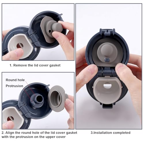 BOXOB 12Pcs Zojirushi SM-K Gasket Replacement Set—Silicone Lid Seals & Rings