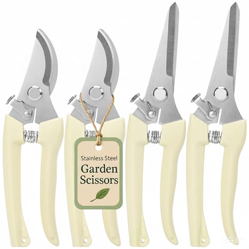 FOVCENT Pruning Shears - Stainless Steel Garden Clippers for Plants & Flowers