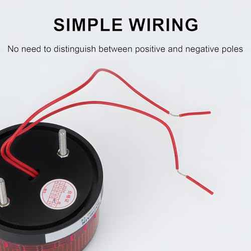 Baomain Industrial Signal Round Red Warning Light Strobe Warning lamp LTE-5061 AC 110V 3W, for Factories & Construction