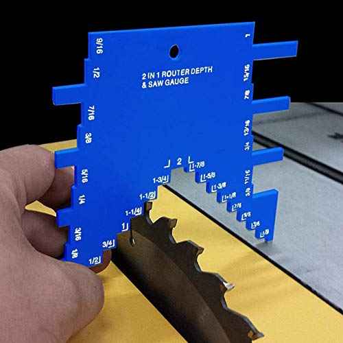2 in 1 Step Depth Gauge for Router and Table Saw,Aluminum Step Depth Gauge for Setting up Blade Height