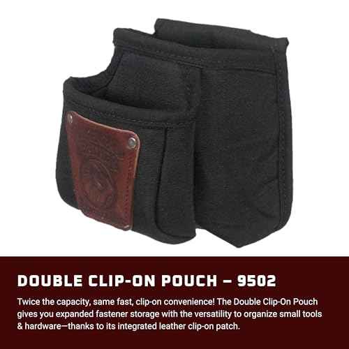 Occidental Leather Double Clip-On Pouch - Fits Up to 2¡± Work Belt - Made in USA