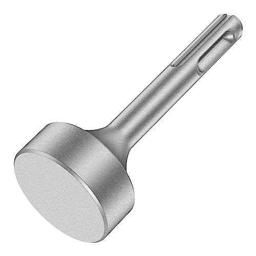 SDS Plus Ground Rod Driver,Wear Resistant Wide Compatibility Ground Rod Bits Socket Heavy Duty Steel Drill Bit Driver for Rotary Hammer Drill Grounding Rods (Flat Drill)