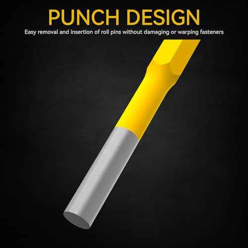 Renekton 6-Piece Pin Punch Set (1/16 1/8 5/32 3/16 1/4 5/16) - Heavy Duty Tool for Watch Repair, Automotive, Jewelry & Craft, Chrome Vanadium Steel