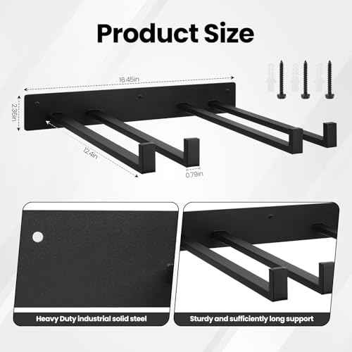 2 Pack Folding Chair Storage Rack,Folding Chair Rack,garage organizer wall mount,tool hangers for garage wall,Holds 240 lbs