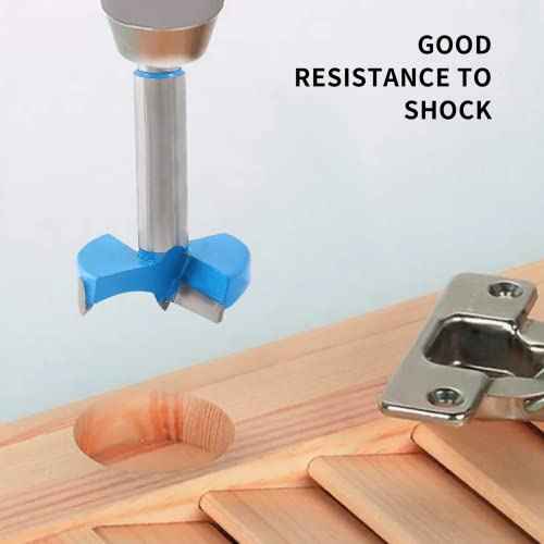 1-1/16 Inch / 27mm Forstner Drill Bit, 1.0625 Inch Boring Bit Cutter Tungsten Carbide Wood Hole Saw Auger Opener, Woodworking Hole Opener Hinge Hole Cutter for Wood, Plastic, Plywood