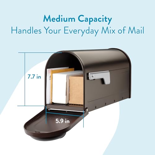 Architectural Mailboxes Winston Post Mount Mailbox Rubbed Bronze - USPS Approved