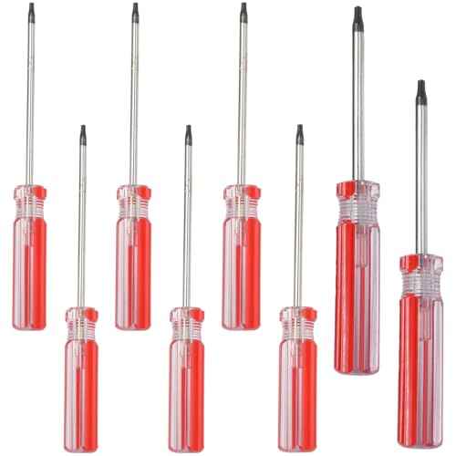 8pcs Torx Screwdriver Set, T8, T9, T10, T15 Torx Security Screwdriver with Magnetic Tip, 75mm Long