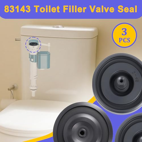 HUTUDAN 3 Pack Toilet Fill Valve Seal Replacement for Kohler 83143 & Fluidmaster 200/242/400/747 - Leak Prevention & Tank Repair