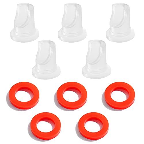 LitKiwi 5-Pack Beer Keg Coupler Check Valve & 5-Pack Washer Gaskets for Sankey D Type