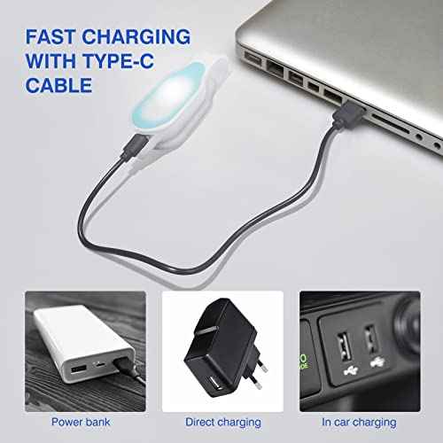 Nurse Lights for Night Shift Rechargeable Nursing Night Light Clip on Hands Free LED Flashlights for Walking Running Pets Outdoor Emergency (Blue)