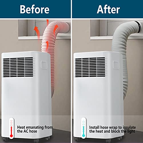 1 Pcs Portable Air Conditioner Hose Cover Wrap Insulation Sleeve - 58 Inch Universal Fit
