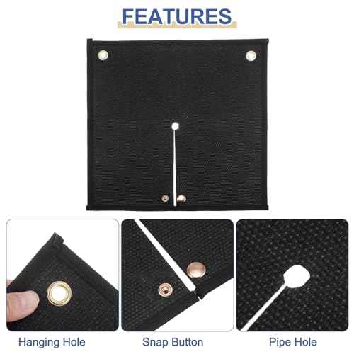 HARFINGTON 4pcs Welding Blanket Fireproof 12"x12" 1022 Fahrenheit Working Temp Fiberglass Fire Retardant Blankets for Heat Insulation, Welding Soldering Heat Shield