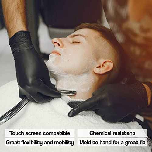 L3 Level 3 Nitrile Gloves - Professional Heavy Duty Disposable Gloves - Latex Free - Fits Snug - Box of 100