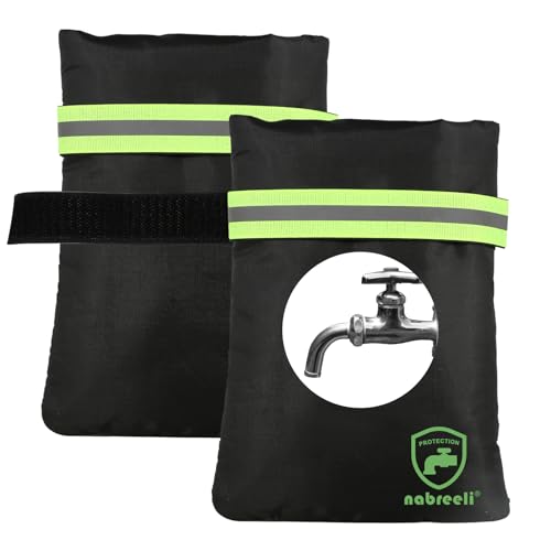 Nabreeli Black 2-Pack Outdoor Faucet Covers for Winter Freeze Protection