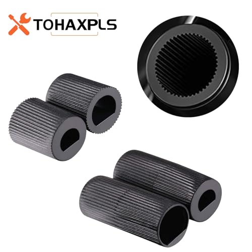 TOHAXPLS 4-Pack Universal Stove Control Knobs with 12 Adapters – 26mm x 42mm
