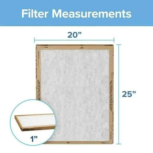 Filtrete 20x25x1 Air Filter, 3M MERV 1 HVAC AC Furnace Filter Replacement, 6-Pack (Actual Size 19.69x24.69x0.88 in)