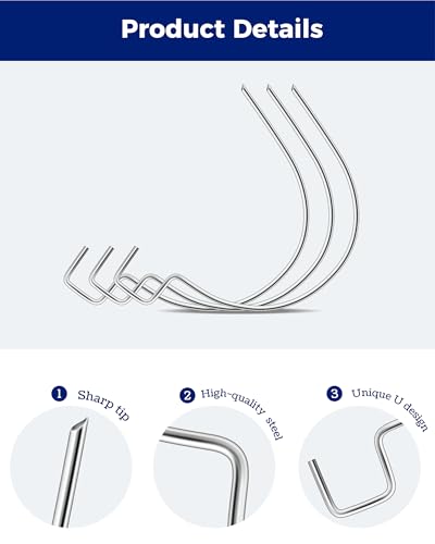 PinCute 40 PCS Heavy Duty Drywall Picture Hooks - No Nails Wall Hangers