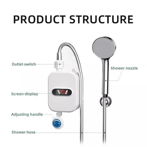 Titistpy 3500W Tankless Hot Water Heater Shower Electric Instant Heater Bathroom US