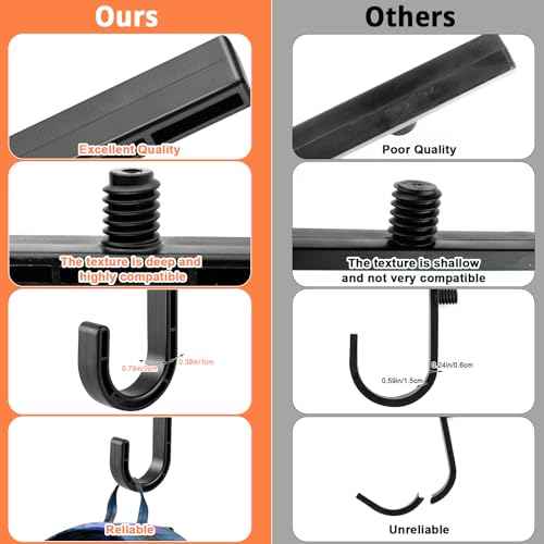 6 Packs Storage Shed Hooks Compatible with Suncast/Craftsman Shed, U-Shape and J-Shape Storage Shed Shelves Accessories for Organizing Tool, Ladders, Bulk Items