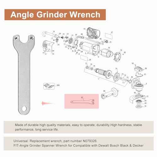 2 Pack N079326 Angle Grinder Wrench Replace Genuine Equipment for De-walt D28112, D28114, D28402, D28402B, D28402K, D28402N