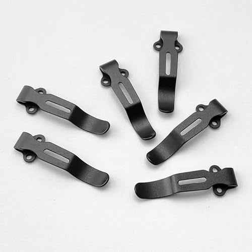 2 Pack Deep Carry Pocket Clips with 4 Pieces Screws, Pocket Knife Clip Compatible with Bug-Out 535£¬Stainless Steel Knife Pocket Back Clip,Anodized Finish£¬Replacement for Benchmade Bugout 535 and More