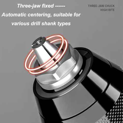 Keyless Hand Drill Chuck,3-Jaw Drill Chuck,Self -Tightening Multipurpose 1/2"- 20UNF Mount 1.5-13mm Drill Press Adapter for Hand Drill Impact Driver Power Drill,1/4" Hex Shank